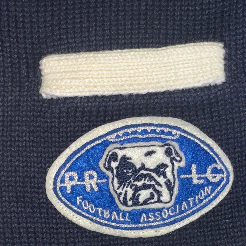 Ralph Lauren Navy and Cream Boys Cardigan Sweater with Patches